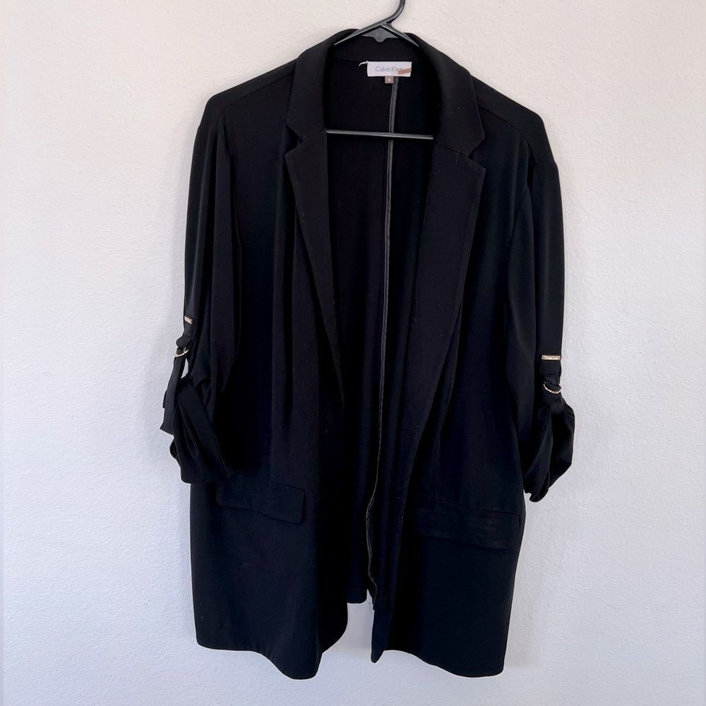 Calvin Klein Black Plus Size Blazer